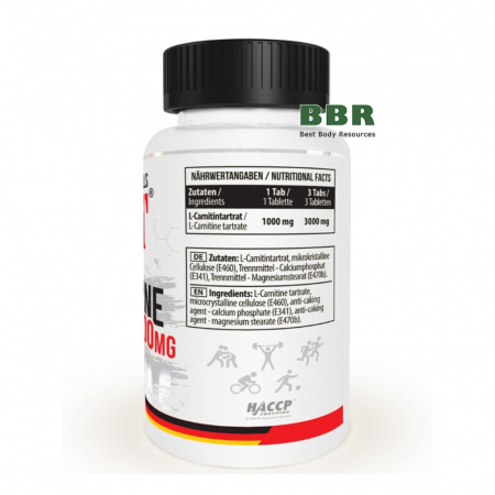 L-Carnitine 1000mg 90 Tabs, MST