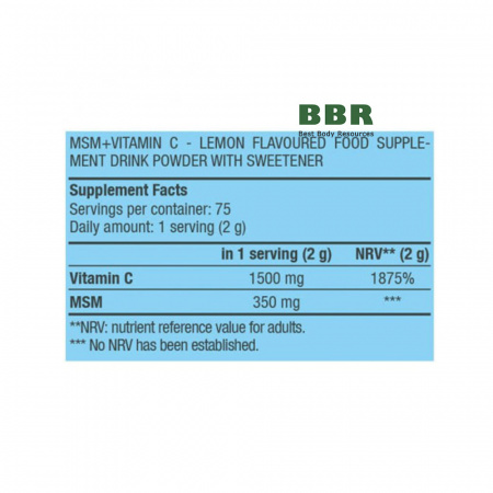 MSM + Vitamin C 150g, BioTechUSA