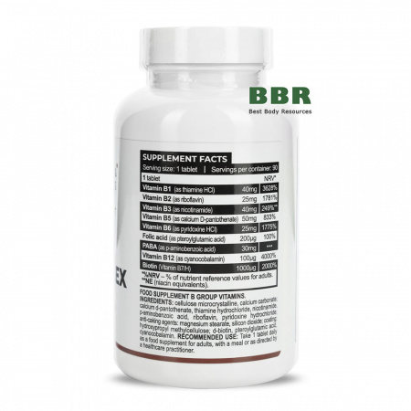 Vitamin B-Complex 90 Tabs, Progress Nutrition