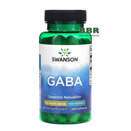 GABA 500mg 100 Caps, Swanson