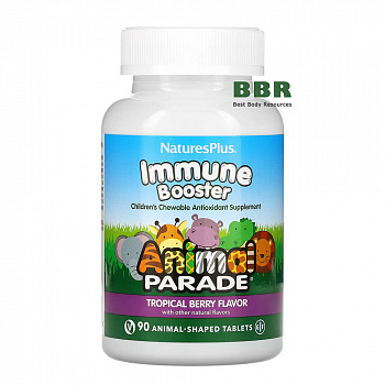Kids Immune Booster Animal Parade 90 Tabs, Natures Plus