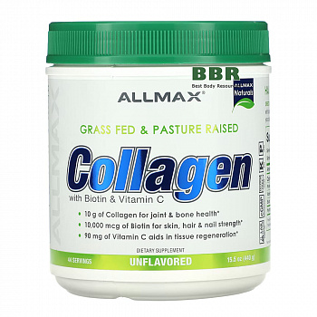 Collagen with Biotin & Vitamin C 440g, ALLMAX Nutrition