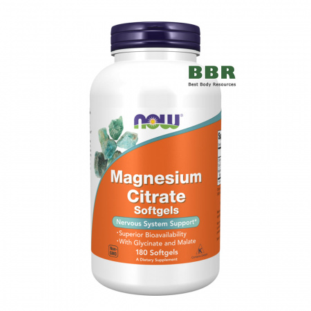 Magnesium Citrate 180 Softgels, NOW Foods