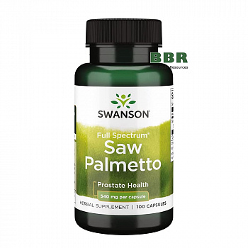Saw Palmetto 540mg 100 Caps, Swanson