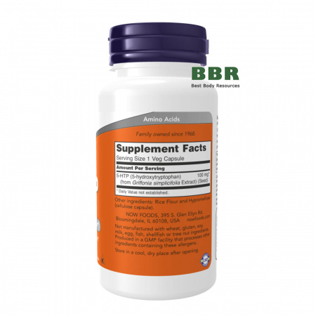 5-HTP 100mg 60 Caps, NOW Foods