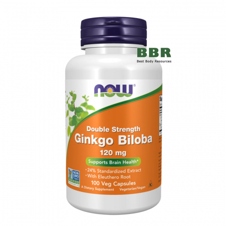 Ginkgo Biloba 120mg 100 Caps, NOW Foods