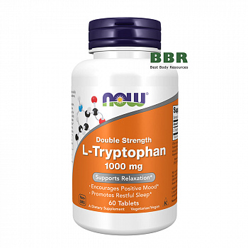 L-Tryptophan 1000mg 60 Tabs, NOW Foods