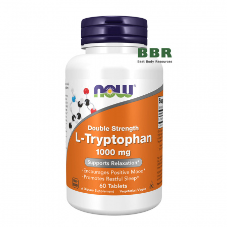L-Tryptophan 1000mg 60 Tabs, NOW Foods