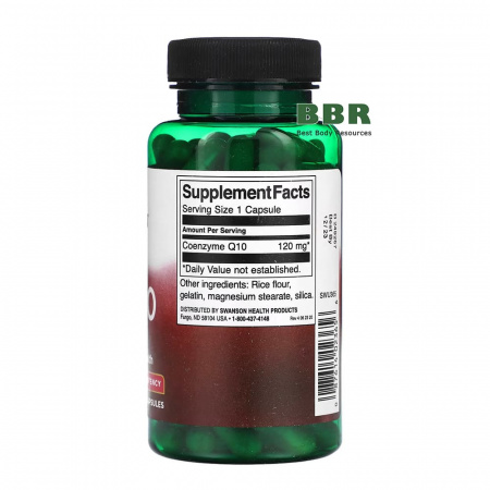 CoQ10 High Potency 120mg 100 caps, Swanson