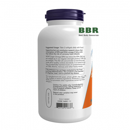 Super Omega EPA 240 Softgels, NOW Foods