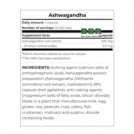 Ashwagandha 226mg 60 Caps, Scitec Nutrition