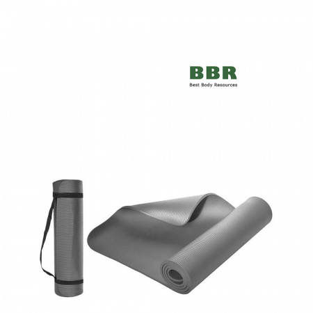 Коврик для йоги и фитнеса с чехлом 0118 Grey, 4YourHealth