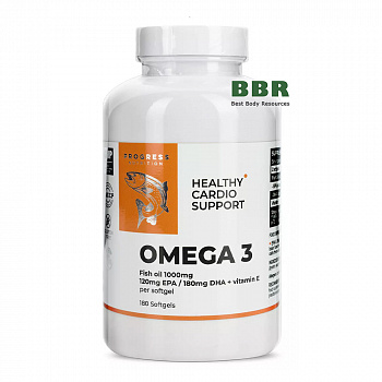 Omega 3 Fish Oil 180 Softgels, Progress Nutrition
