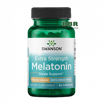 Extra Strength Melatonin 5mg 60 Caps, Swanson