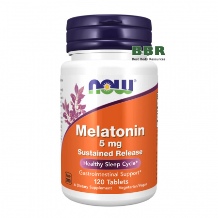 Melatonin 5mg 120 Tabs, NOW Foods
