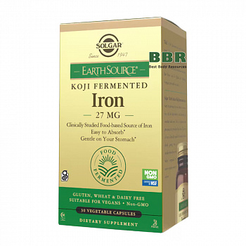 Koji Fermented Iron 27mg 30 Veg Caps, Solgar