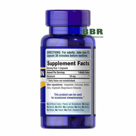 Melatonin 10mg 60 Softgels, Puritans Pride