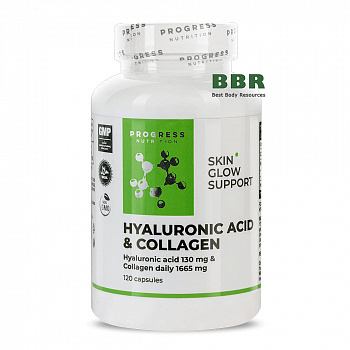 Hyaluronic Acid & Collagen 120 Caps, Progress Nutrition