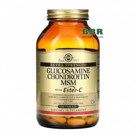 Glucosamine Chondroitin MSM With Ester-C 180 Tabs, Solgar Glucosamine Chondroitin MSM With Ester-C 180 Tabs, Solgar