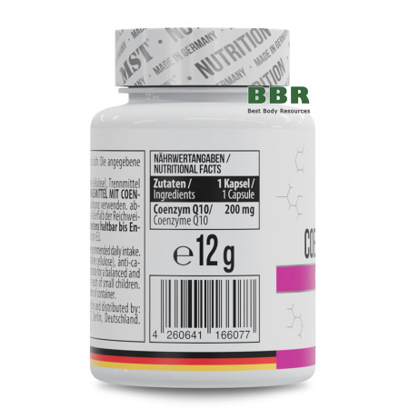 Ubiquinone Coenzyme Q10 200mg 30 Veg Caps, MST