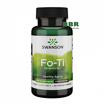 Fo-Ti Extract He-Shou-Wu 500mg 60 Veg Caps, Swanson