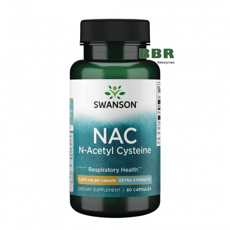 N-Acetyl L-Cysteine 1000mg 60 Caps, Swanson