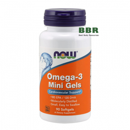 Omega 3 Mini Gels 90 Softgels,NOW Foods