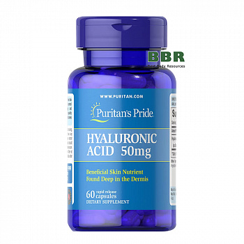 Hyaluronic Acid 50mg 60 Caps, Puritans Pride