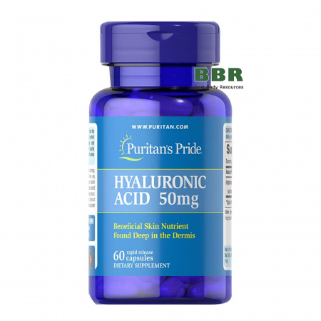 Hyaluronic Acid 50mg 60 Caps, Puritans Pride