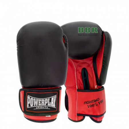Перчатки Боксерские PP-3004 Classic Black-Red, PowerPlay