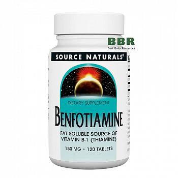 Benfotiamine 150mg 120 Tabs, Source Naturals
