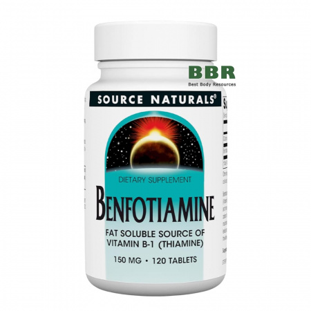 Benfotiamine 150mg 120 Tabs, Source Naturals