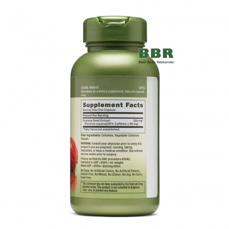 GUARANA 100caps, GNC