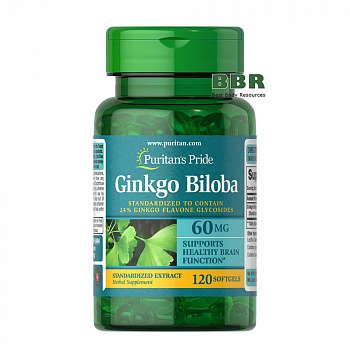 Ginkgo Biloba 60mg 120 Softgels, Puritans Pride