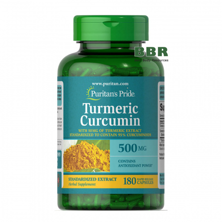 Turmeric Curcumin 500mg 180 Caps, Puritans Pride