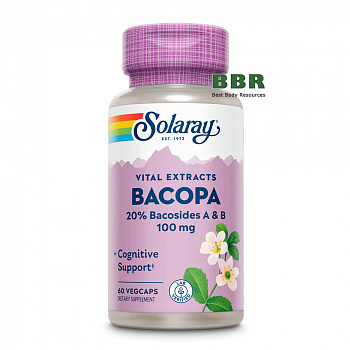Vital Extracts Bacopa 100mg 60 Veg Caps, Solaray