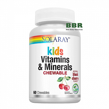 Kids Vitamin & Minerals 60 Chewables, Solaray