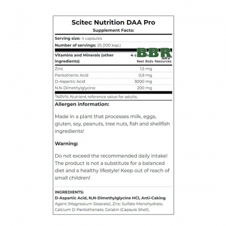 DAA PRO 100caps, Scitec Nutrition