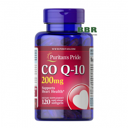 CoQ10 200mg 120 Softgels, Puritans Pride CoQ10 200mg 120 Softgels, Puritans Pride