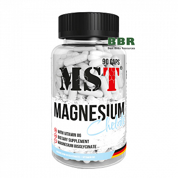 Magnesium Bisglycinate Chelate B6 90 Caps, MST