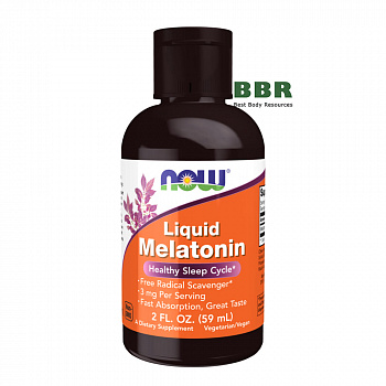 Liquid Melatonin 3mg 59ml, NOW Foods