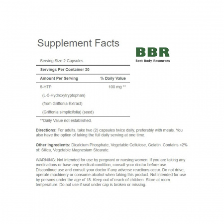 5-HTP 50mg 60 Caps, Puritans Pride