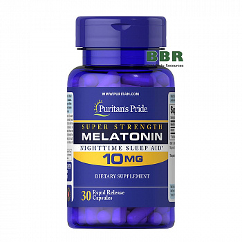 Melatonin 10mg 30 Caps, Puritans Pride