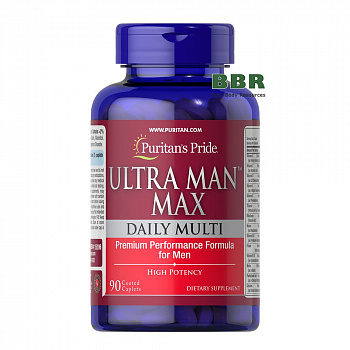 Ultra Man Max Daily Multi Timed Release 90 Tabs, Puritans Pride