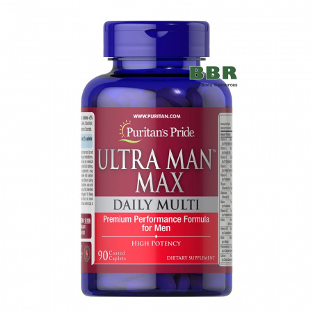 Ultra Man Max Daily Multi Timed Release 90 Tabs, Puritans Pride