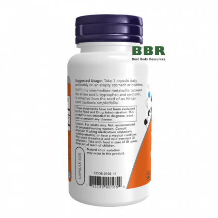 5-HTP 100mg 60 Caps, NOW Foods
