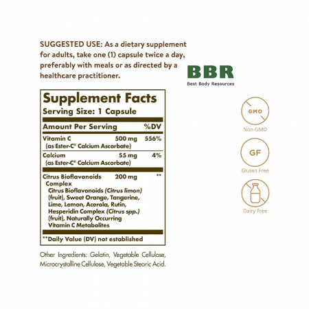 Ester-C 500mg Vitamin C 90 Caps, Solgar