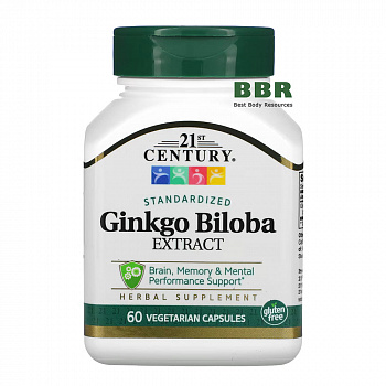 Ginkgo Biloba Extract 60 caps, 21st Century