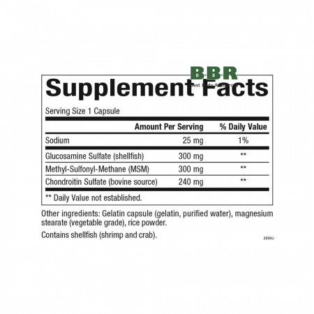 MSM Joint Formula with Glucosamine 90 Caps, Natural Factros