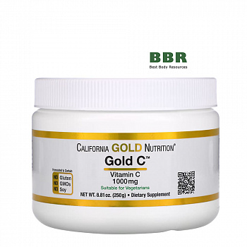 Gold Vitamin C 1000mg 250g, California GOLD Nutrition